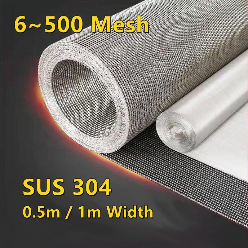 20-500 Micron Stainless Steel Woven Wire Mesh Screen Plain Screen for Cutting Welding Services 304 Stainless Steel Wire Mesh