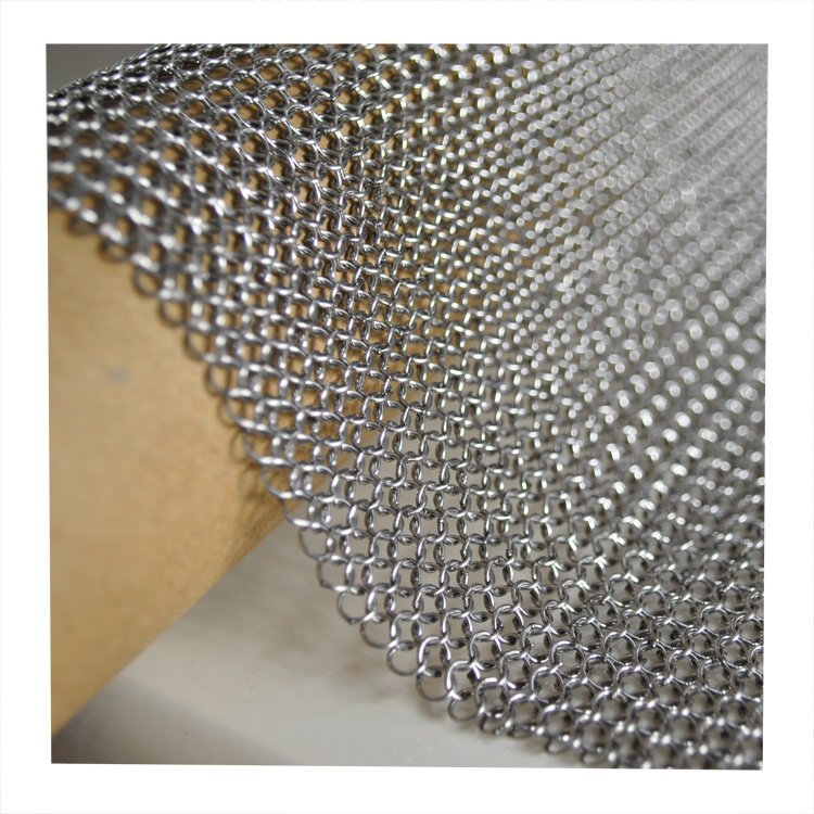 Stainless Steel Welded Wire Ring Decorative Chainmail Mesh