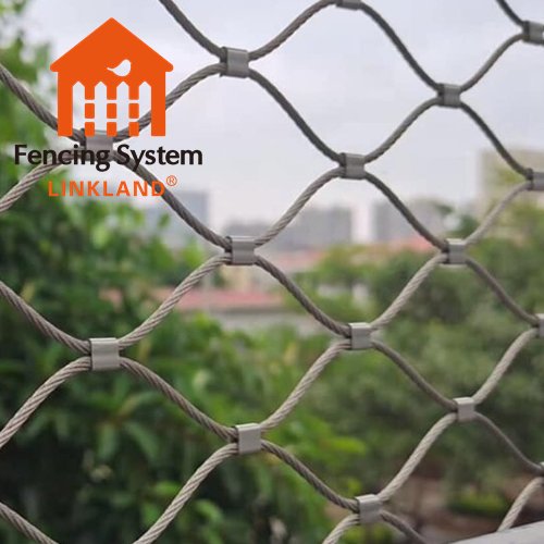 Stainless Steel Wire Rope Mesh 100*100mm Cable Mesh Green Plant Climbing Trellis Wall Mesh For Garden
