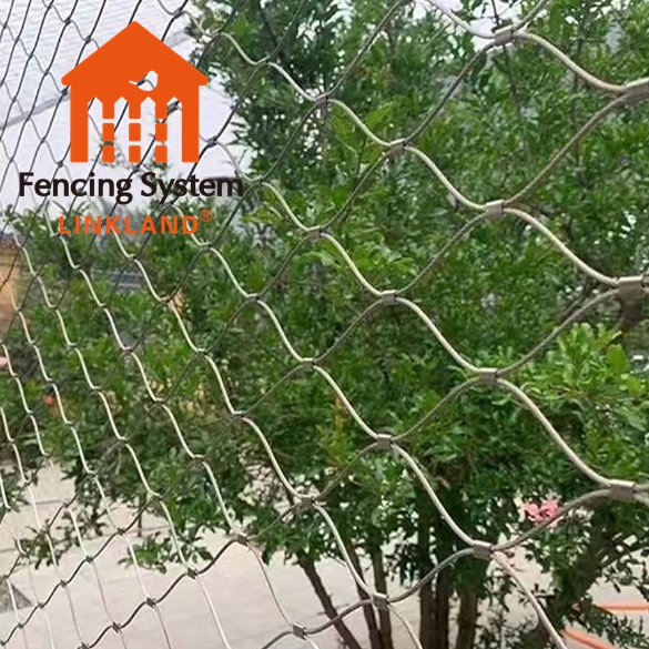 Stainless Steel Wire Rope Mesh 100*100mm Cable Mesh Green Plant Climbing Trellis Wall Mesh For Garden