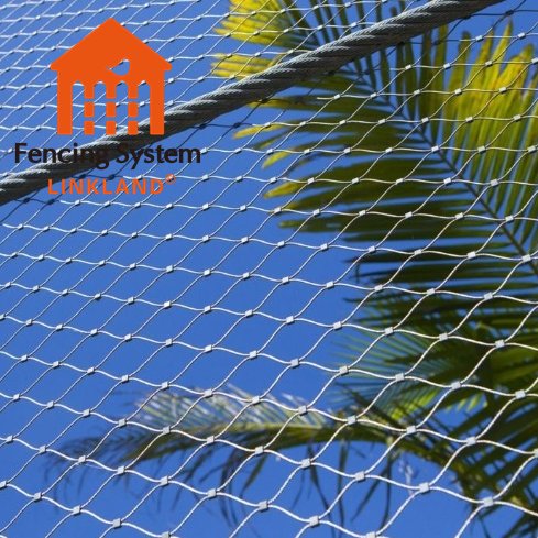 Stainless Steel Wire Rope Mesh 100*100mm Cable Mesh Green Plant Climbing Trellis Wall Mesh For Garden