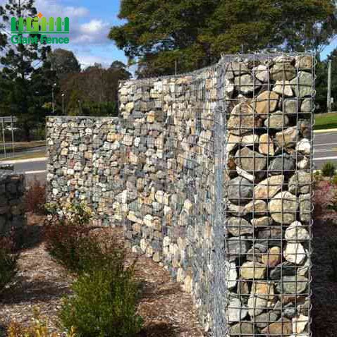 Easy Installation Gabion Wall Galvanized Steel Welded Wire Mesh Garden Retaining PVC Coated Fence with Cutting Service