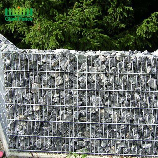 Easy Installation Gabion Wall Galvanized Steel Welded Wire Mesh Garden Retaining PVC Coated Fence with Cutting Service