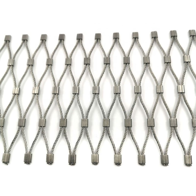 Xuze factory anti falling flexible stainless steel rope mesh bag for light of school
