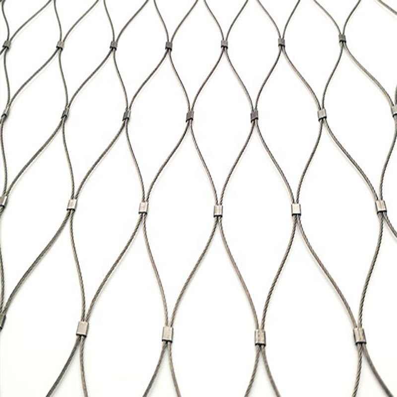 Xuze factory anti falling flexible stainless steel rope mesh bag for light of school