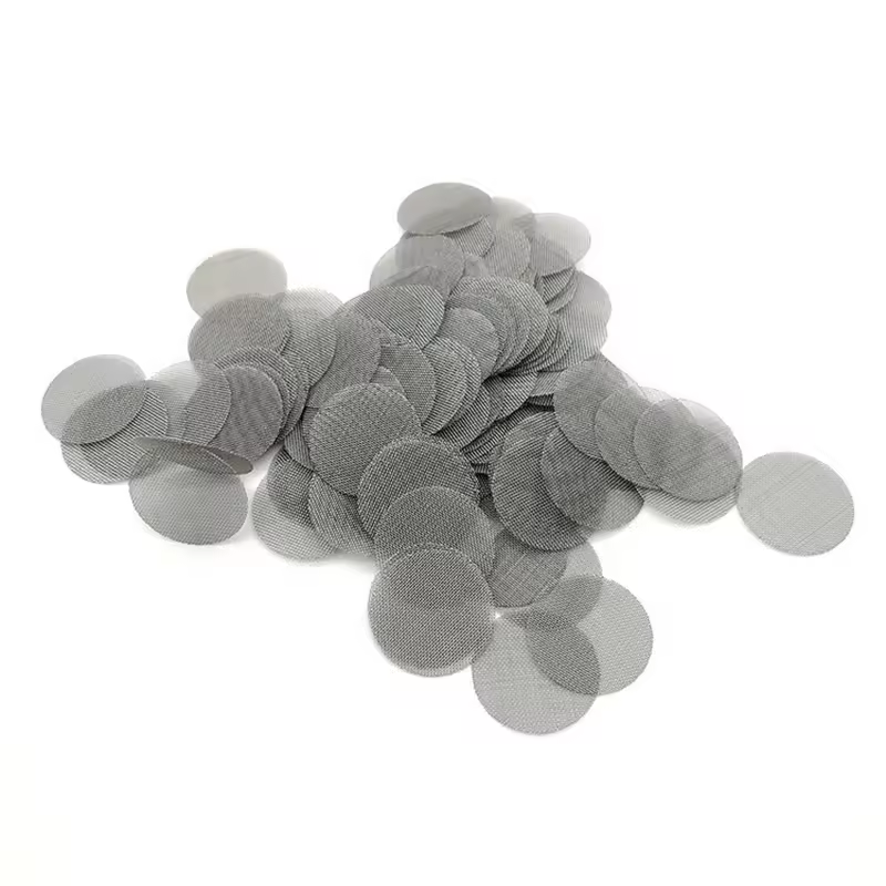 Professional Customized Round Shape 50 100 200 300 500Micron Stainless Steel Woven Wire Mesh Filter Disc Screen Woven Round
