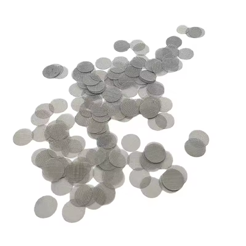 Professional Customized Round Shape 50 100 200 300 500Micron Stainless Steel Woven Wire Mesh Filter Disc Screen Woven Round