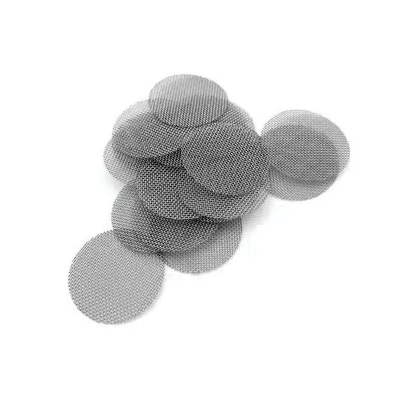 Professional Customized Round Shape 50 100 200 300 500Micron Stainless Steel Woven Wire Mesh Filter Disc Screen Woven Round