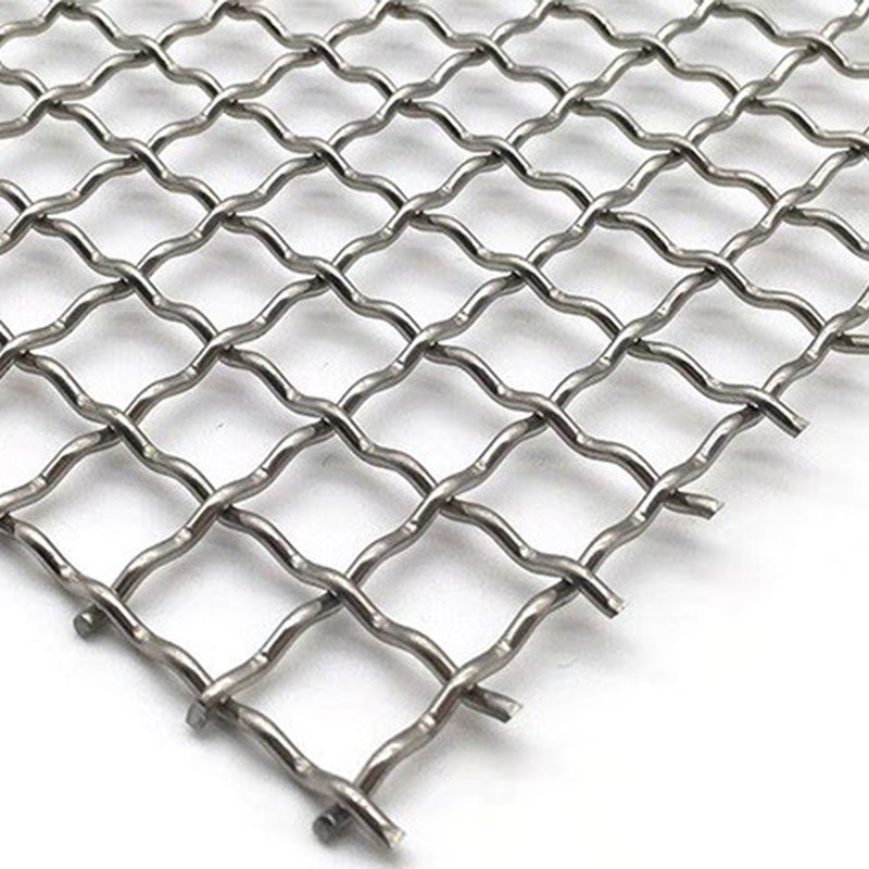 Xuze 304 304L 316 316L 3 mesh stainless steel double crimped wire mesh for machine