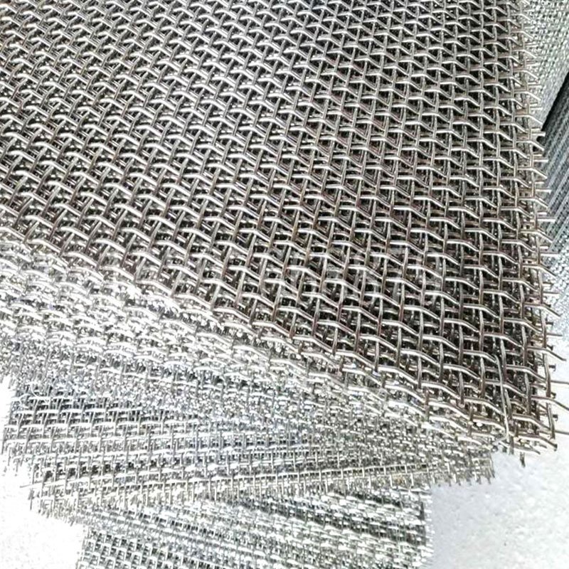 Xuze 304 304L 316 316L 3 mesh stainless steel double crimped wire mesh for machine