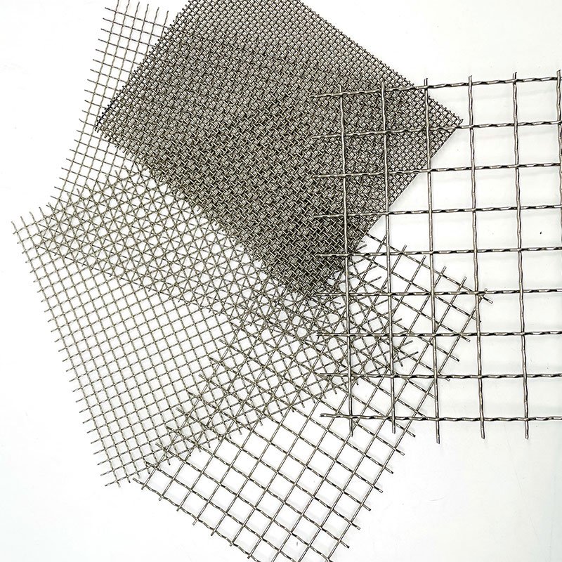 Xuze 304 304L 316 316L 3 mesh stainless steel double crimped wire mesh for machine