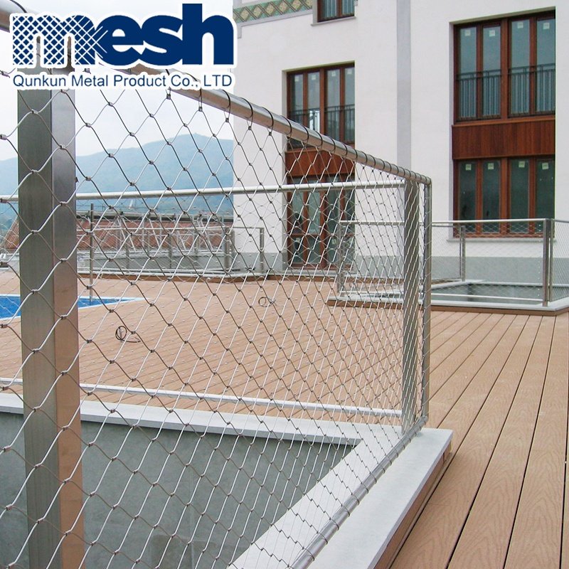 Hot sale stainless steel wire rope mesh net web net slope protection network Bird Aviary net Cable Wire Mesh For Zoo Enclosure
