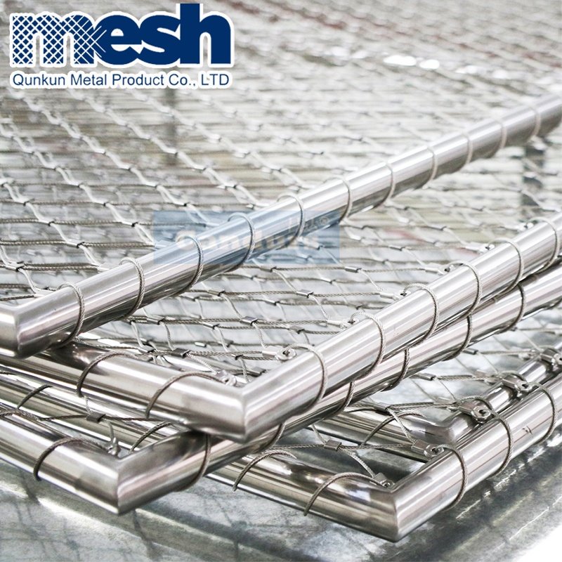 Hot sale stainless steel wire rope mesh net web net slope protection network Bird Aviary net Cable Wire Mesh For Zoo Enclosure