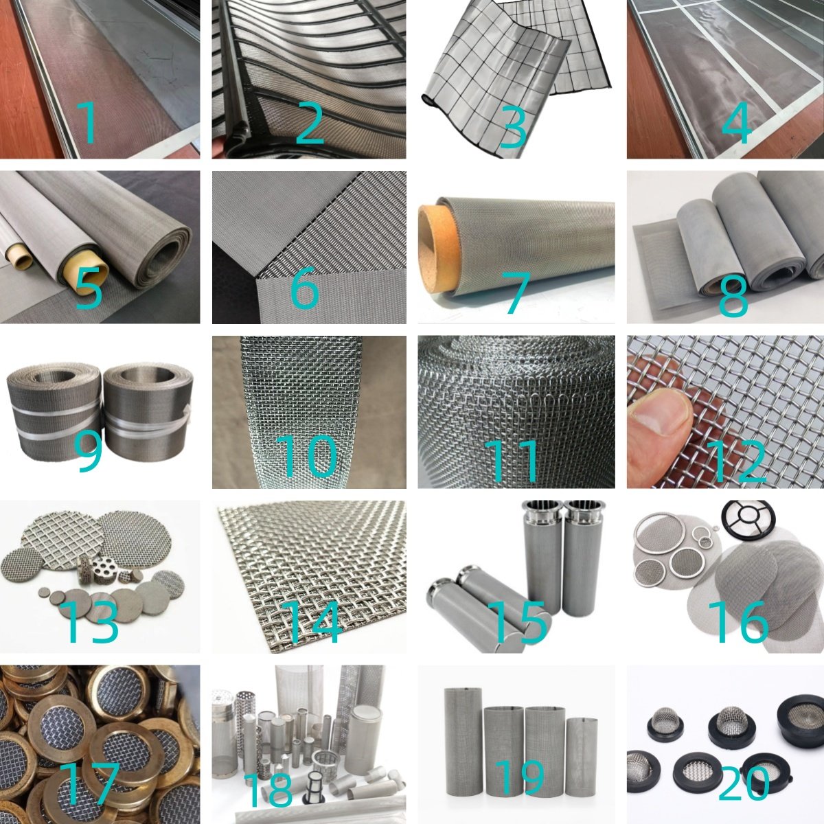 Widely applicable square holes Stainless steel wire mesh for Filter screen