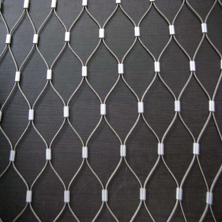 Stainless Steel Wire Rope Mesh Net for Bridge Railing Plant Climbing Woven in Plain Weave Style Cutting Service Included
