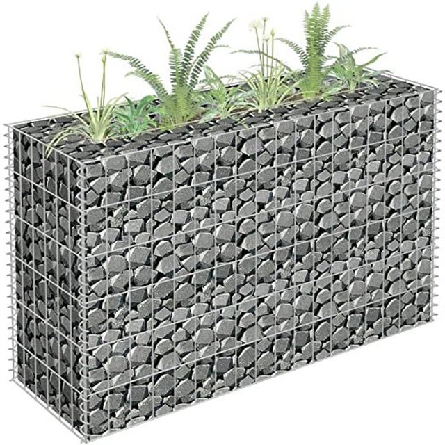 Steel Wire Cube Gabion Planter 100x50x50cm Rustproof and Weather-Resistant Garden Wall with Cut Welded Mesh Raised Bed