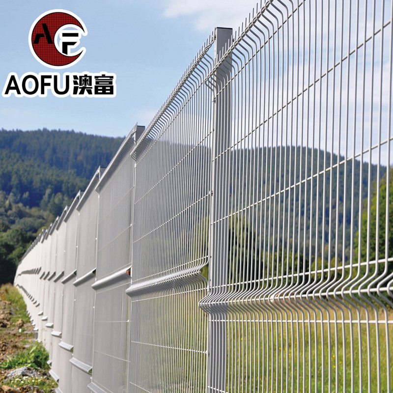AOFU Welded Wire Mesh Fence Powder Coated 3d Curved Fence 0.63 -2.43 m or Customized Panel Height Wire Mesh 3d Fence