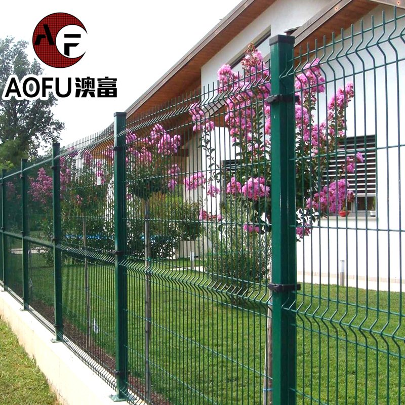 AOFU Welded Wire Mesh Fence Powder Coated 3d Curved Fence 0.63 -2.43 m or Customized Panel Height Wire Mesh 3d Fence
