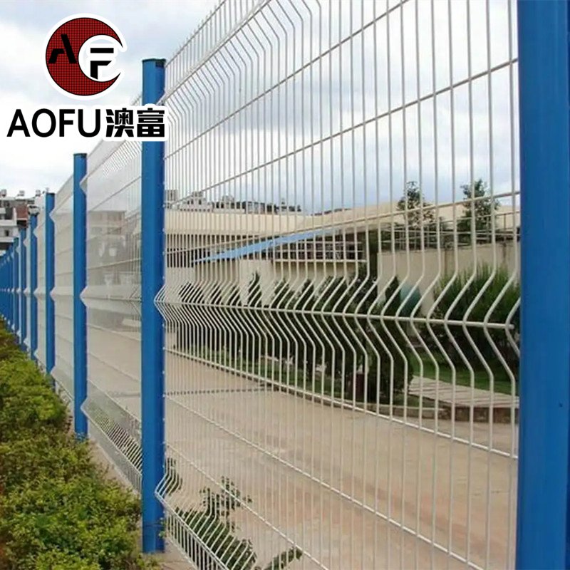 AOFU Welded Wire Mesh Fence Powder Coated 3d Curved Fence 0.63 -2.43 m or Customized Panel Height Wire Mesh 3d Fence