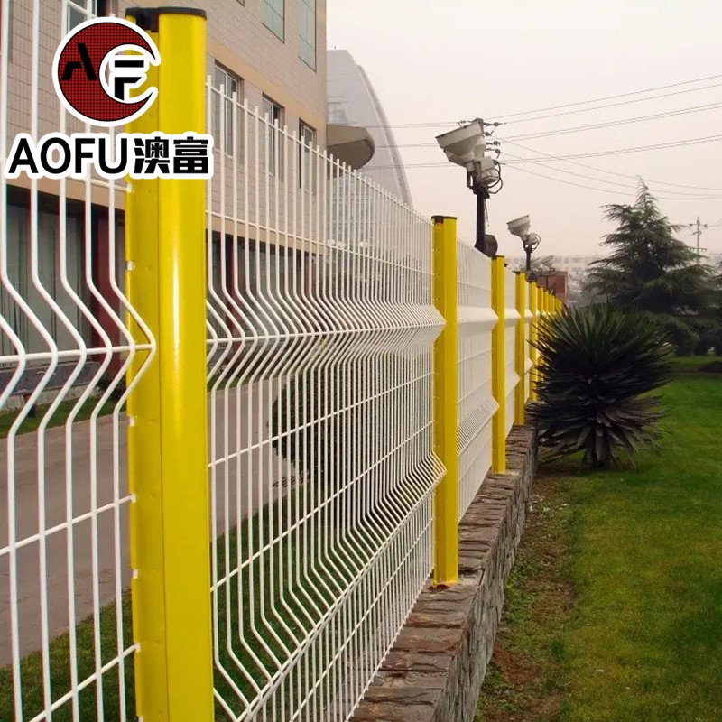 AOFU Welded Wire Mesh Fence Powder Coated 3d Curved Fence 0.63 -2.43 m or Customized Panel Height Wire Mesh 3d Fence