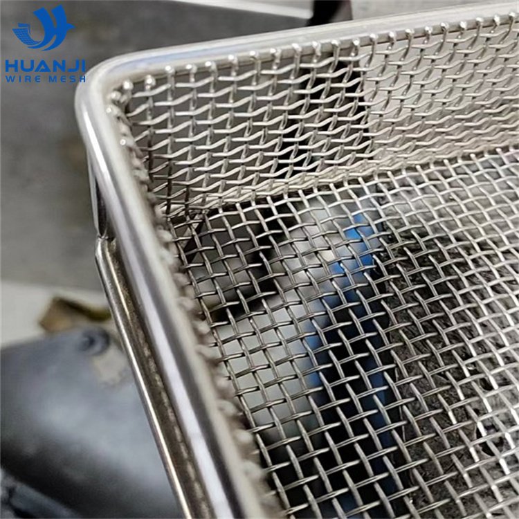SS 304 316 316L Food Grade Perforated Stainless Steel Baking Drying Tray Woven Wire Mesh Serving Trays