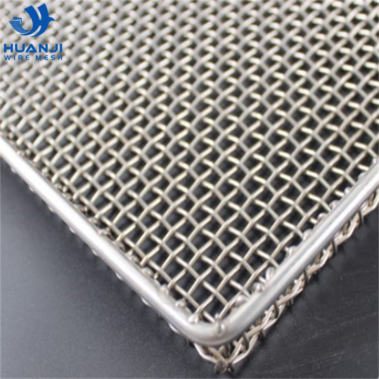 SS 304 316 316L Food Grade Perforated Stainless Steel Baking Drying Tray Woven Wire Mesh Serving Trays