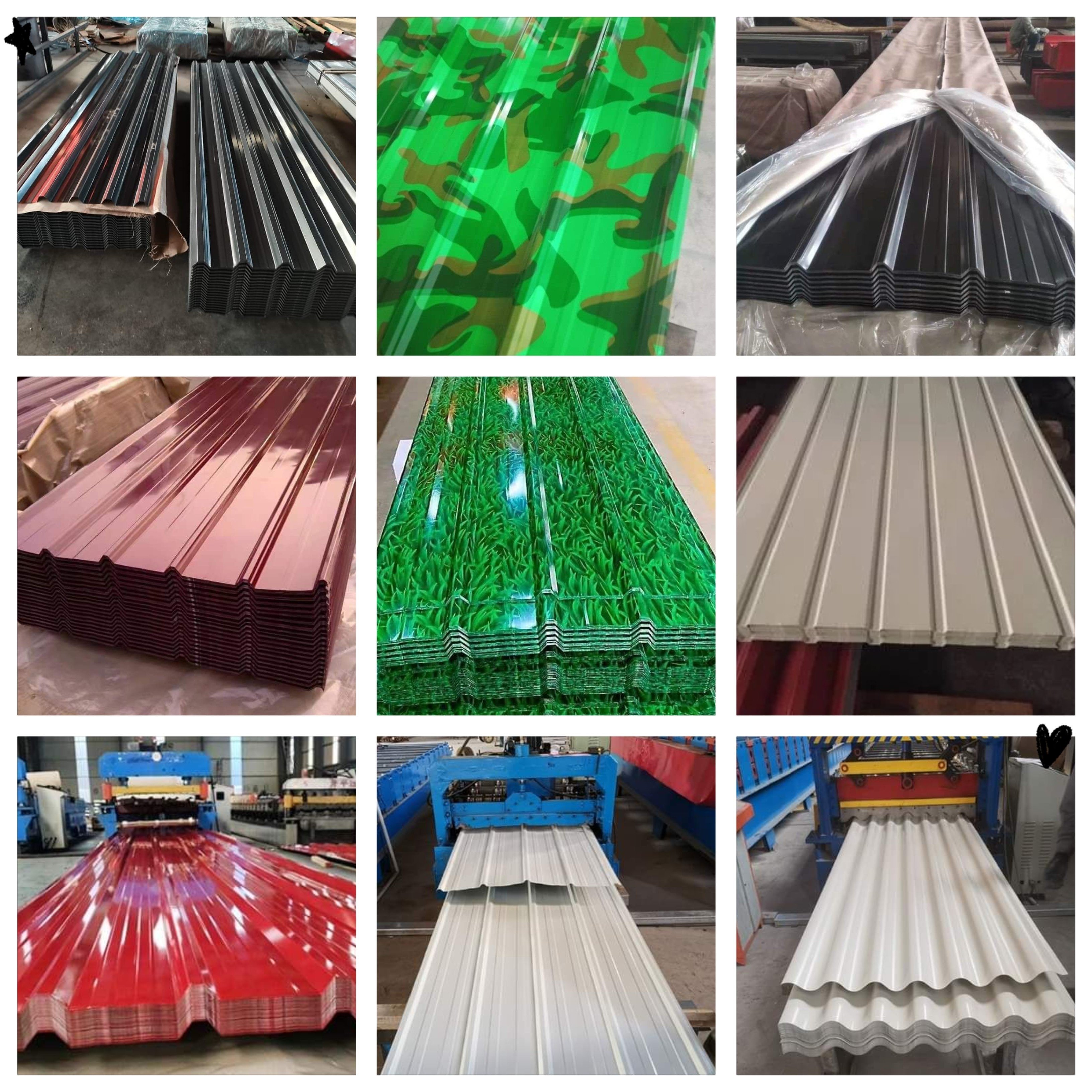 Factory price prime zinc iron metal roof sheet panels ppgi ppgl prepainted galvanized corrugated steel roofing sheet
