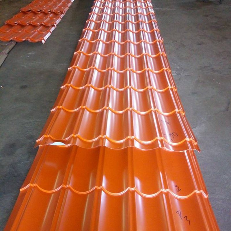 0.5 mm thick zinc aluminium ocean blue corrugated steel iron low cost roofing sheets roman tile uganda roof tiles pri