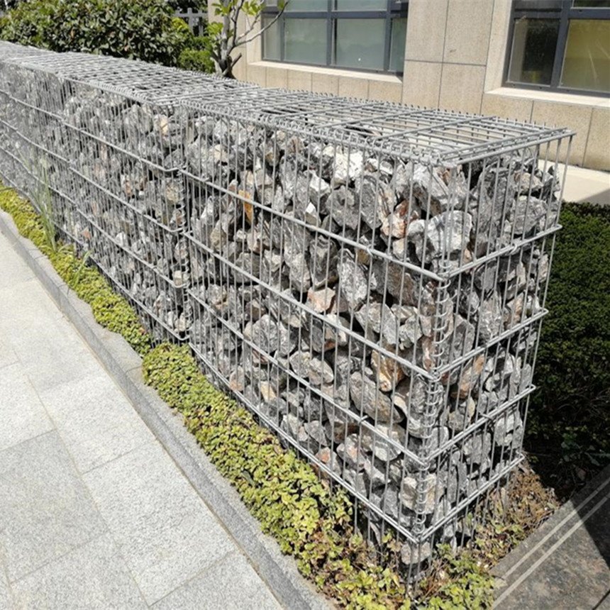 Hot Dipped Galvanized Steel Wire Mesh Gabion Basket Welded Stone Cage 2mm Square 6mm 8mm Stone Retaining supplied best prices