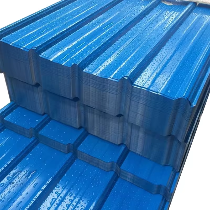 African Corrugated Sheet Galvanized Z30 Width 1000mm Thickness 0.17mm DX51D DX52D Color-coated blue roof panel