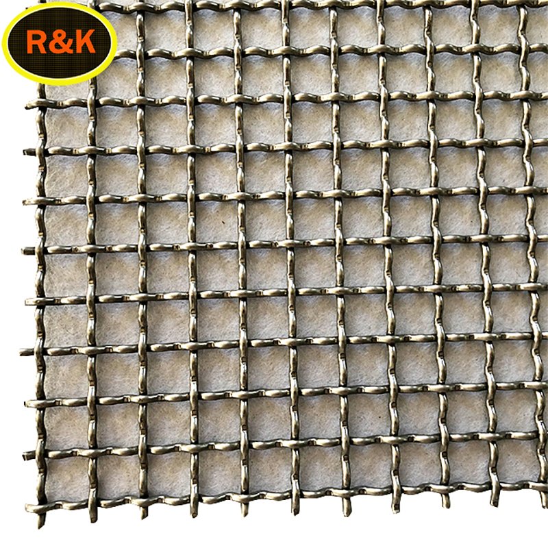 Plain Weave Low carbon , High Carbon Steel Wire Crimped Wire Filter Mesh