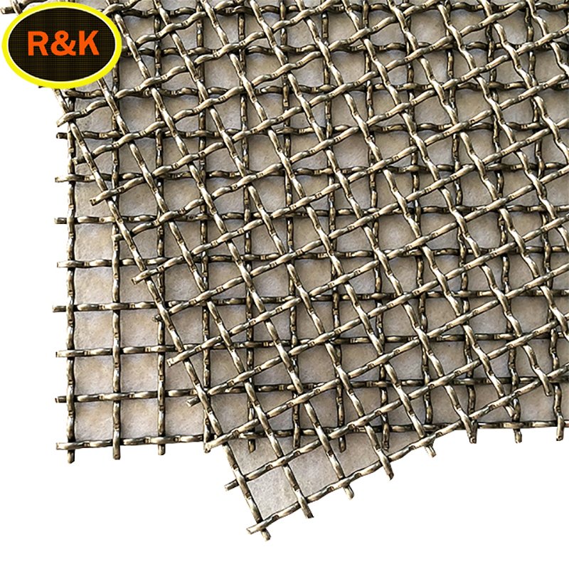 Plain Weave Low carbon , High Carbon Steel Wire Crimped Wire Filter Mesh