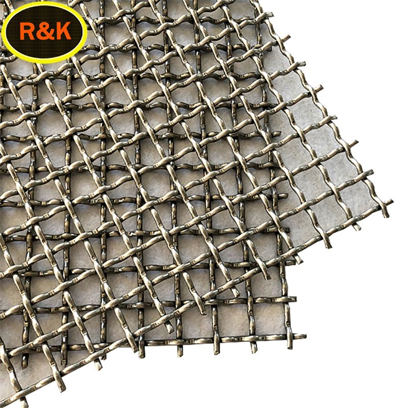 Plain Weave Low carbon , High Carbon Steel Wire Crimped Wire Filter Mesh
