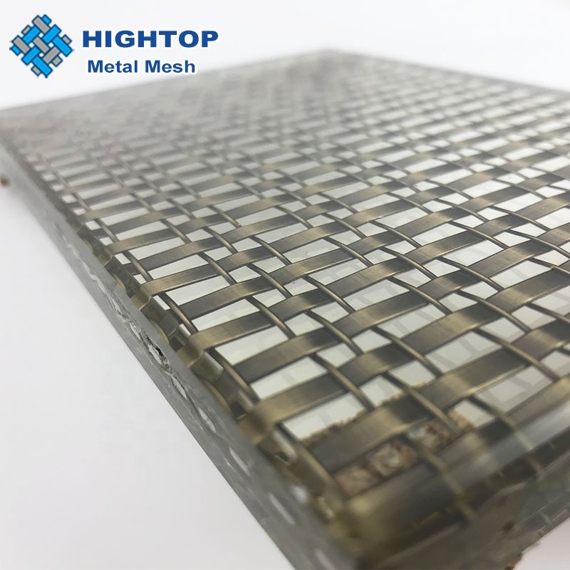 Decorative Interlayer Metal Steel Wire Mesh Laminated Glass Building Laminated Glass Wire Mesh For Laminated Glass