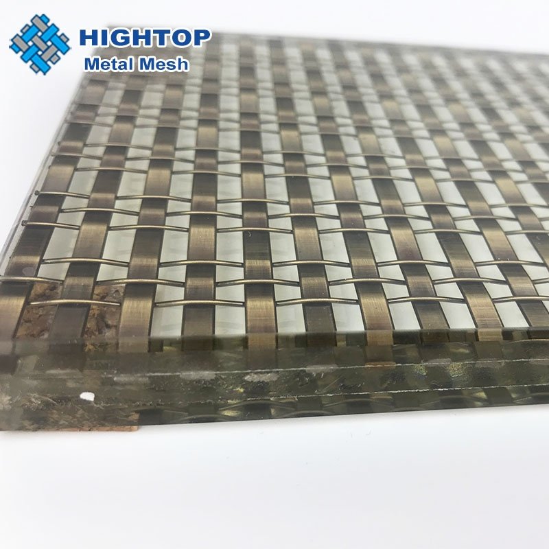 Decorative Interlayer Metal Steel Wire Mesh Laminated Glass Building Laminated Glass Wire Mesh For Laminated Glass