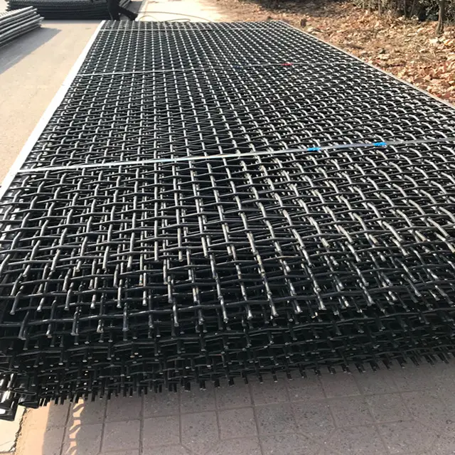 High Frequency Vibrating Architectural Galvanized Sandstone Mine Screen Mesh 304 Stainless Steel Metal Woven Crimped Wire Mesh