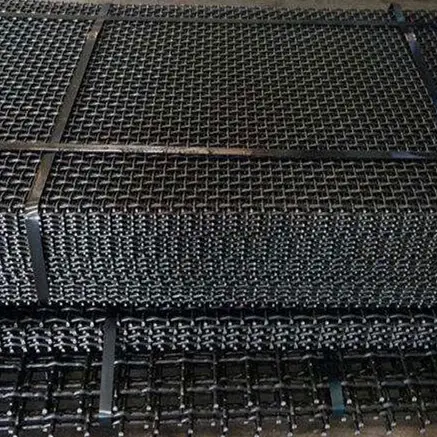 High Frequency Vibrating Architectural Galvanized Sandstone Mine Screen Mesh 304 Stainless Steel Metal Woven Crimped Wire Mesh