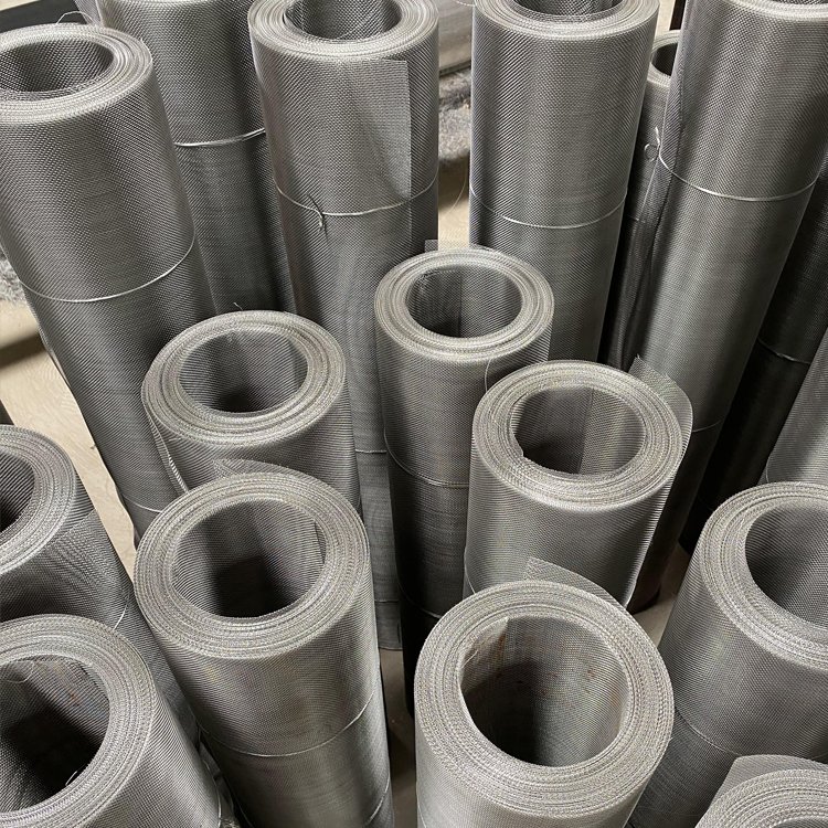 Wire Rope Net Mesh Stainless Steel Woven 304 316 Ultra Fine 1 2 4 5 10 Micron 304 316 Stainless Steel Metal Wire Cloth Silver