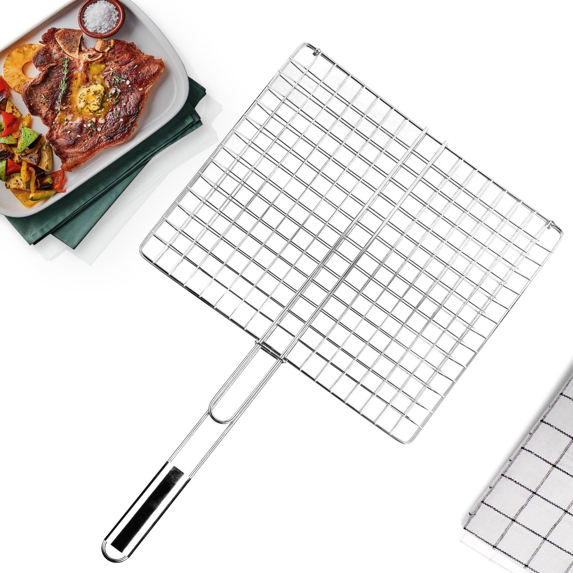 Stainless Steel Smoke Barbecue Grid Outdoor Mesh Wire Portable Restaurant Homemade