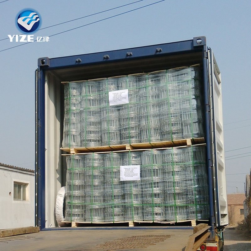 Animal rural farm hot dipped galvanized steel wire mesh hinge joint fence