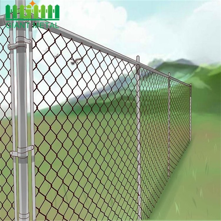 Hot-Selling Diamond Iron Wire MeshChain Link Fence PVC Coated Galvanized Steel Wire chainlink fence chain link fencing 6ft tall