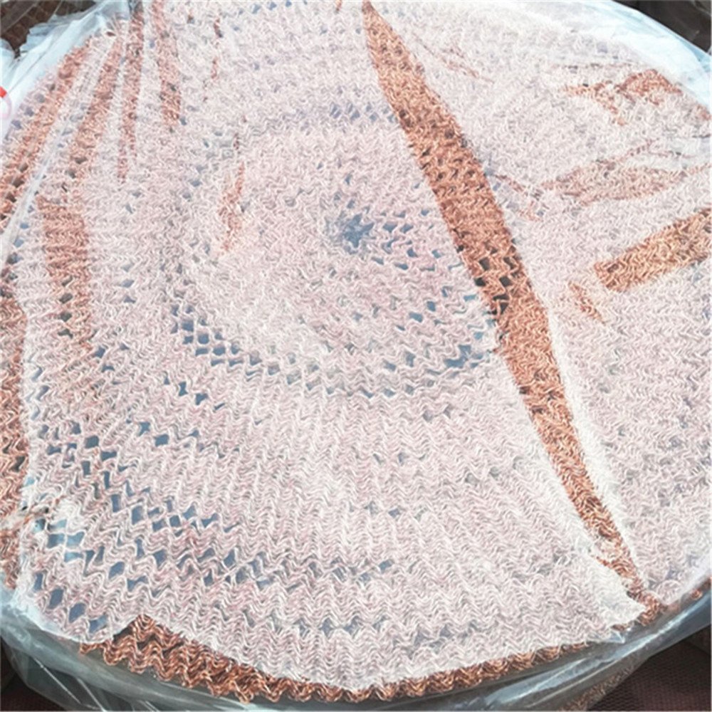 4 Wire Copper Knitted Wire Mesh for distillation Copper packing column packing