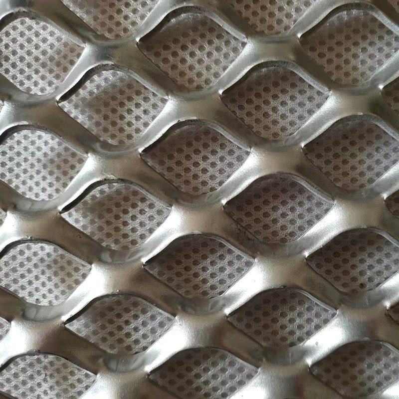 Facade Wall Flading Diamond Shape Titanium Expanded Metal Wire Mesh ceiling For Decorative