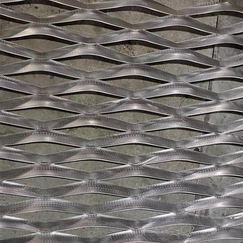 Facade Wall Flading Diamond Shape Titanium Expanded Metal Wire Mesh ceiling For Decorative