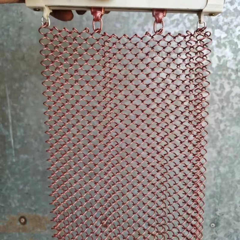Popular 1.2MM/6MM Aluminum Decorative Wire Mesh Link Chain Stainless Steel Metal Coil Curtain