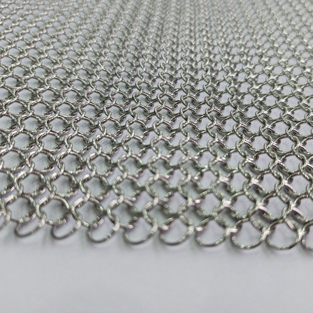 Metal Mesh Brass Gold Color Stainless steel Ring Mesh Chainmail Decorative Curtain For Hotel Restaurant Room Dividers