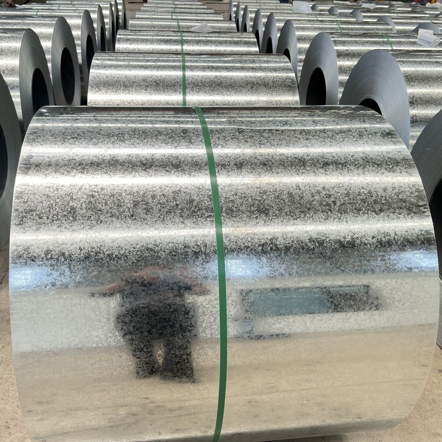 Customized Spangle ASTM A653 dx51d z275 hot dipped zinc coated gi steel roll galvanized steel coil price