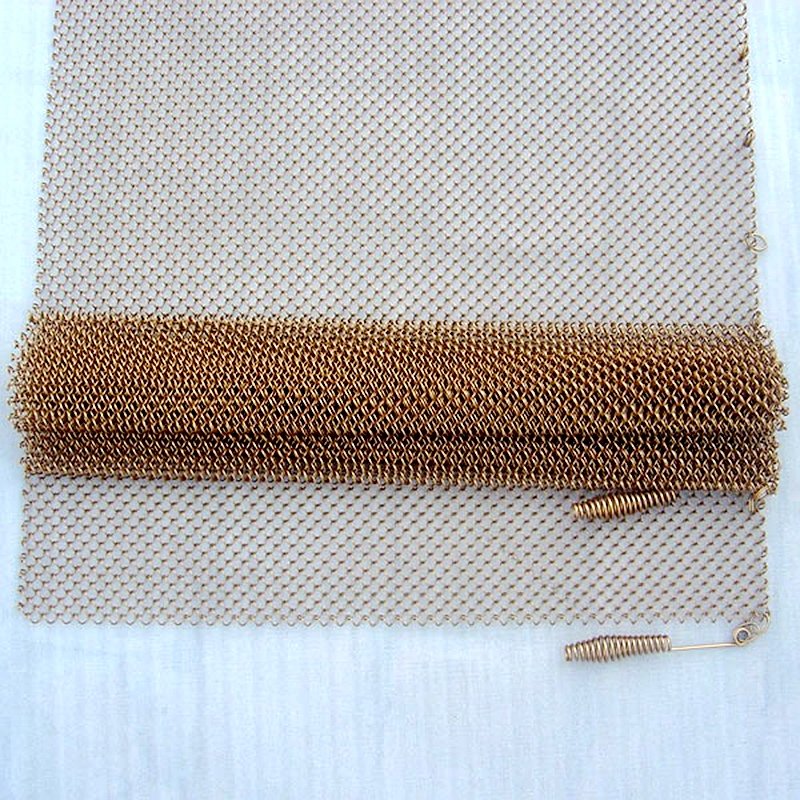 Artistic Mesh Installations Stainless Steel Fabric Architectural Elements Metal Room Divider Curtains