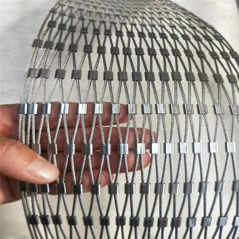Stainless Steel Wire Rope Woven Mesh Bird Cage Net Plain Weave Expanded Farm Fence Welding Bending Processing Special Use