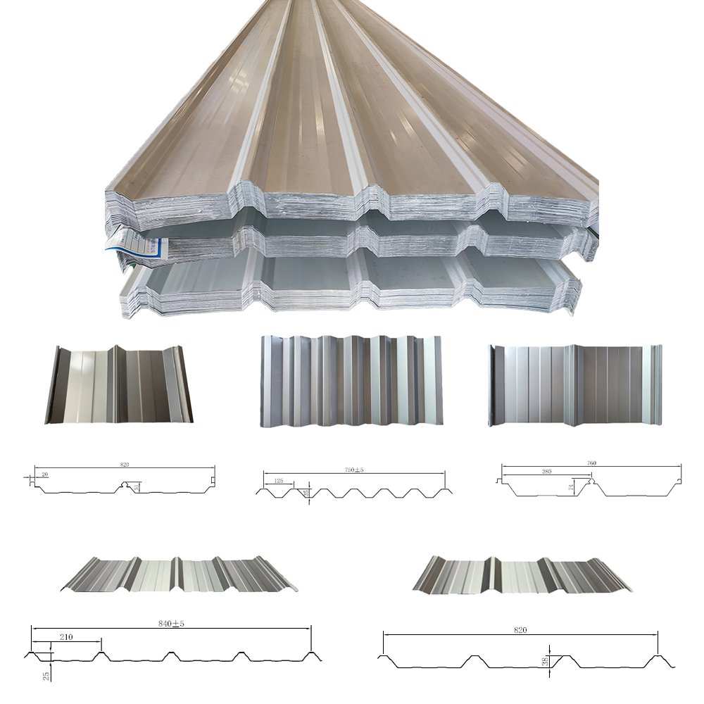 Top Quality Ppgi Pre- Painted Galvanized Steel Plates Metal Roofing Corrugated Tiles Roof Factories Pvc Roof Sheet